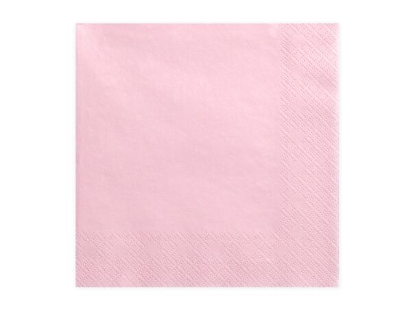 Servietter - Lys Pink - 33 x 33