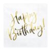 Servietter - Hvid/guld - Happy Birthday - Image 2