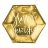 Tallerker - Guld/Hvid - Happy New Year - 6 Stk. - Image 2