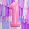 Ballon - Folie - 1 - Lys Pink - 86 cm. - Image 2
