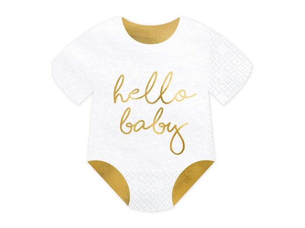 Servietter - Hello Baby - Guld - Image 2