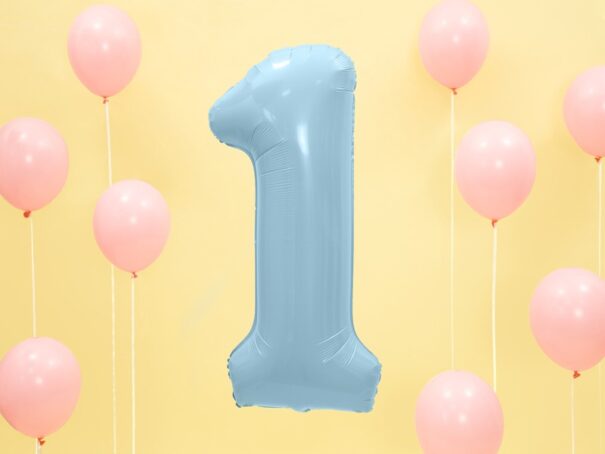 Ballon - Folie - 1 - Himmel Blå - 86 cm. - Image 2