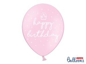 Ballon - Happy birthday Pink - 6 stk