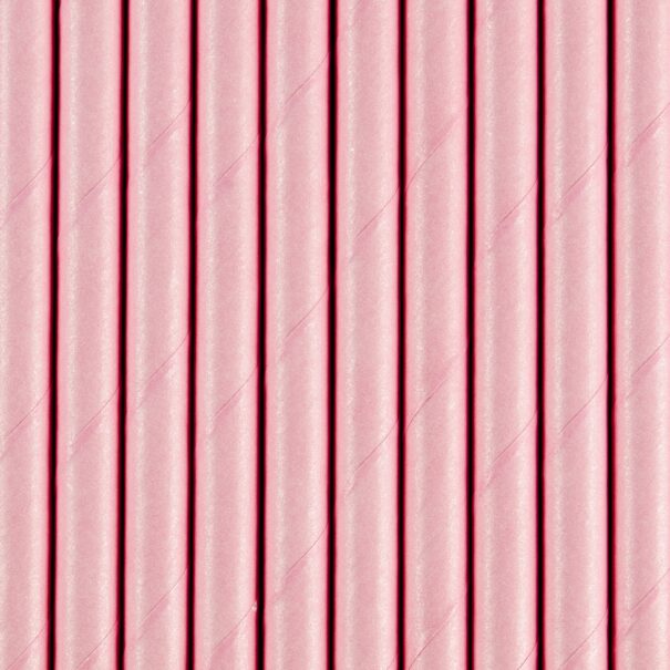 Sugerør - Lys Pink - 10 stk