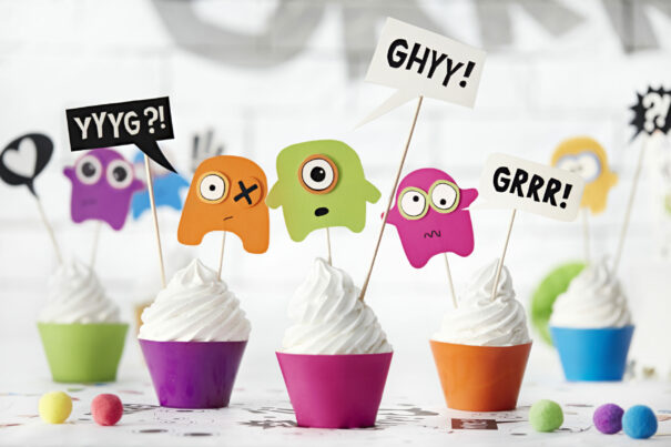 Muffins Sæt - Monster - 6 Stk