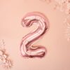 Ballon - Folie - 2 - Rosa - 35 cm. - Image 2