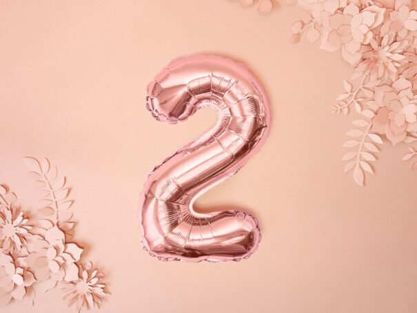Ballon - Folie - 2 - Rosa - 35 cm. - Image 2