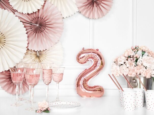 Ballon - Folie - 2 - Rosa - 35 cm. - Image 3