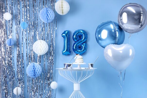 Ballon - Folie - 8 - Blå - Image 2