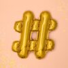 Ballon - Folie - # - Guld - Image 3