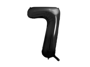 Ballon - Folie - 7 - Sort - 86 cm.