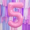 Ballon - Folie - 5 - Lys Pink - 86 cm - Image 2