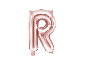 Ballon - Folie - R - Rosa/Guld - 35 cm