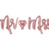 Ballon - Folie - Mr/Mrs - Rosa/Guld