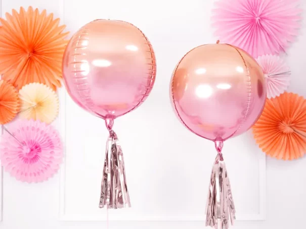 Ballon - Folie - Kugle Pink/Orange