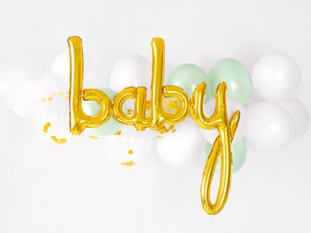Ballon - Folie - Baby - Guld - Image 2