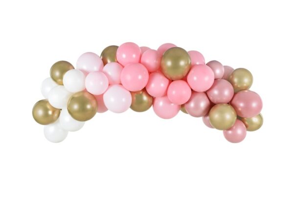 Ballon Bue - Hvid/Pink/Guld