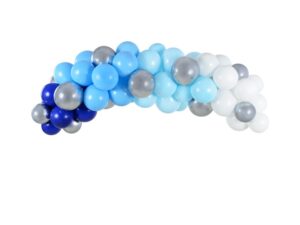 Ballon Bue - Hvid/Blå/Sølv