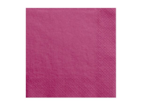 Servietter - Mørk Pink - 33x33