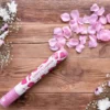 Konfettirør - Rosenblade - Lys Pink - 40 Cm.