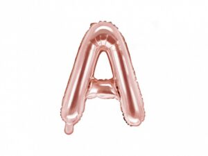 Ballon - Folie - A - Rosa/Guld - 35 cm