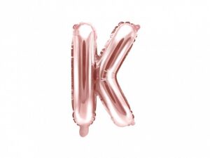 Ballon - Folie - K - Rosa/Guld