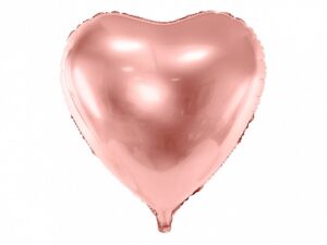 Ballon - Folie - Hjerte - Rosa/Guld