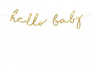 Banner - Hello Baby - Guld