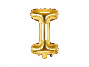 Folie Ballon - I - Guld - 35 cm.