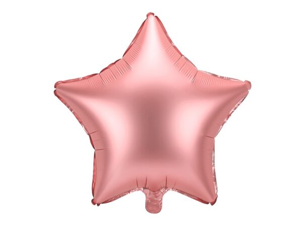 Ballon - Folie - Stjerne - Rosa/Guld
