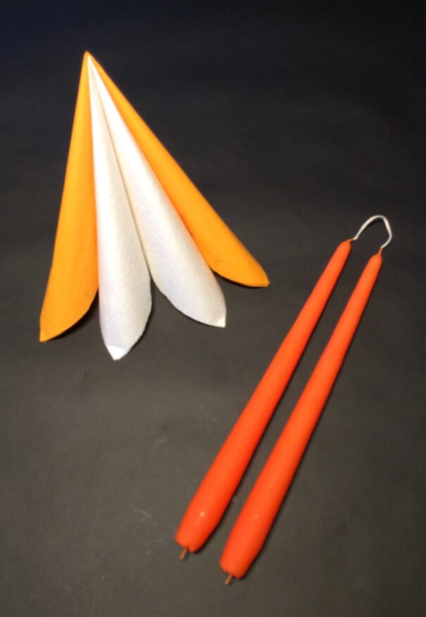 Servietter - Orange - Gennemfarvet - 33 x 33 - Image 2