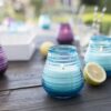 Lys i glas - Aqua Blå