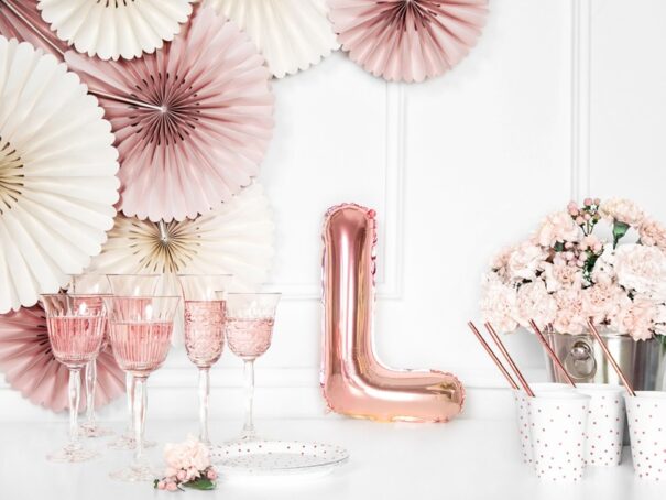 Ballon - Folie - L - Rosa/Guld - Image 3
