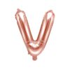 Ballon - Folie - V - Rosa/Guld