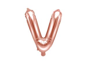 Ballon - Folie - V - Rosa/Guld
