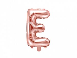 Ballon - Folie - E - Rosa/Guld - 35 cm