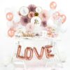 Ballon - Folie - L - Rosa/Guld - Image 4