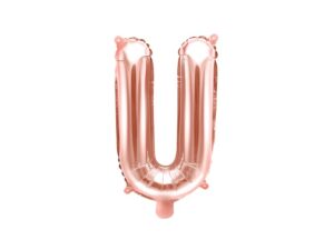 Ballon - Folie - U - Rosa/Guld