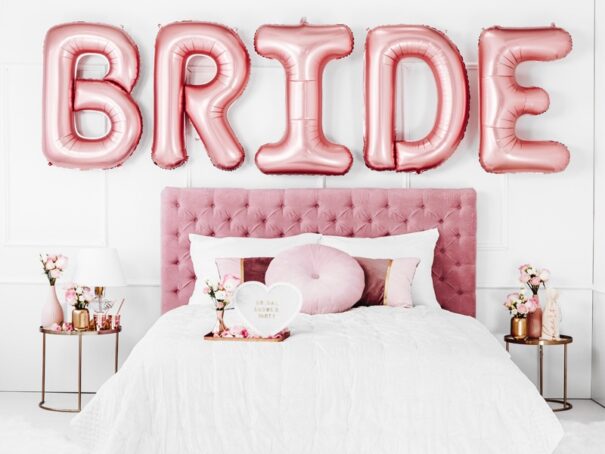 Ballon - Folie - BRIDE - Rosa/Guld - Image 2