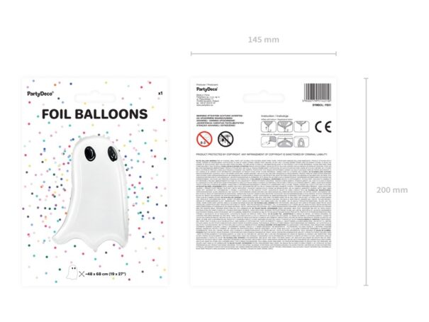 Halloween - Folie Ballon - Spøgelse - Image 2