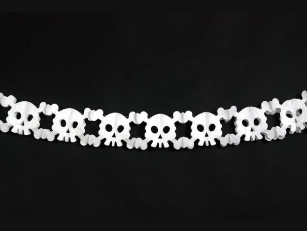 Halloween - Banner - Kranie - Hvid - Image 2