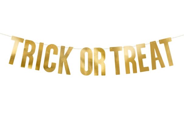 Halloween - Banner - Trick or Treat - Guld