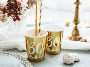Kopper - 30 år - Guld/Hvid - 6 Stk.
