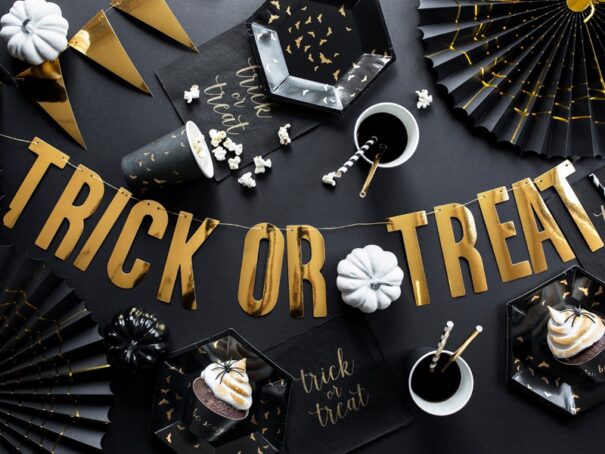 Halloween - Vifter - Edderkopper - Sort/Guld - 2 Stk. - Image 3