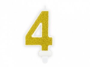 Kagelys - 4 tal - Guld - 7 cm