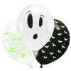 Halloween - Ballon - Spøgelse/Flagermus - UV - 3 Stk.