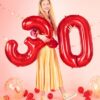 Ballon - Folie - 0 - Rød - 86 cm. - Image 2