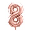 Ballon - Folie - 8 - Rosaguld - 86 cm.