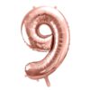 Ballon - Folie - 9 - Rosaguld - 86 cm.