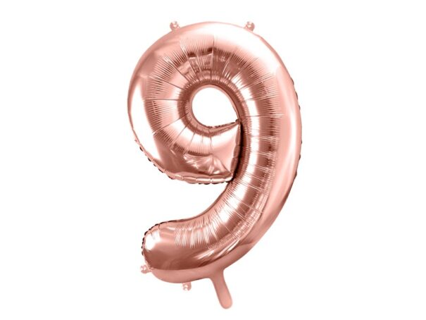 Ballon - Folie - 9 - Rosaguld - 86 cm.